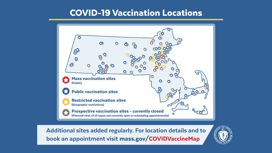 New Appointments At Mass Vaccination Sites & Pharmacies